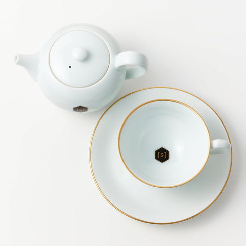 【HARNEY & SONS × ARITA PORCELAIN LAB】 Tea Pot / Tea Cup & Saucer ティーポット / ティーカップ & ソーサー(2脚)(White)